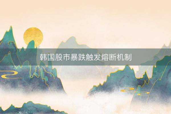 韩国股市暴跌触发熔断机制