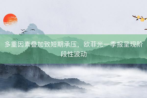多重因素叠加致短期承压，欧菲光一季报呈现阶段性波动