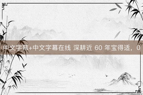 中文字幕+中文字幕在线 深耕近 60 年宝得适，0