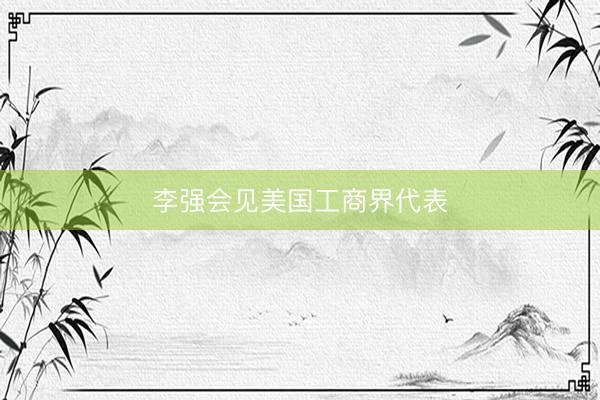 李强会见美国工商界代表