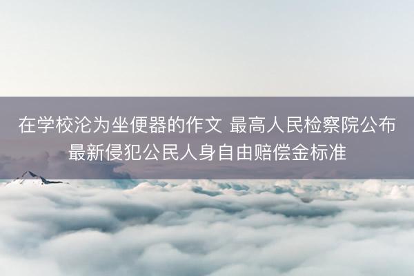 在学校沦为坐便器的作文 最高人民检察院公布最新侵犯公民人身自由赔偿金标准