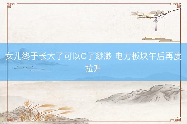 女儿终于长大了可以C了渺渺 电力板块午后再度拉升