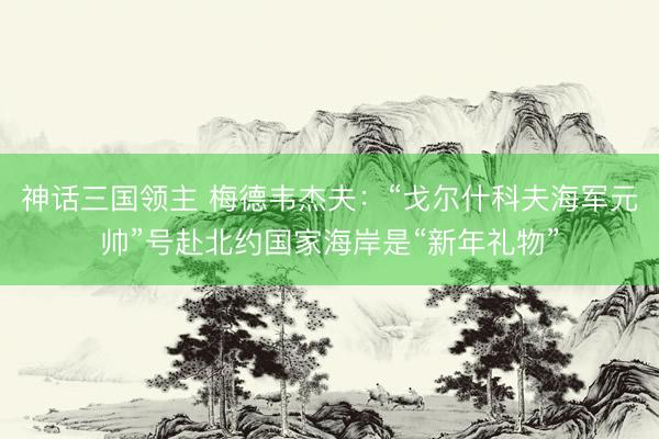 神话三国领主 梅德韦杰夫：“戈尔什科夫海军元帅”号赴北约国家海岸是“新年礼物”