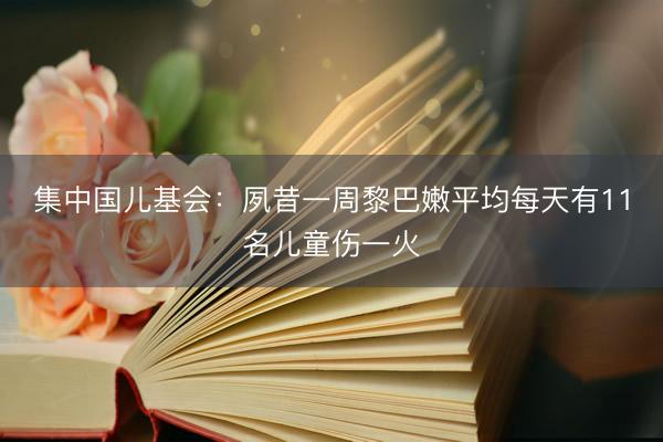 集中国儿基会：夙昔一周黎巴嫩平均每天有11名儿童伤一火