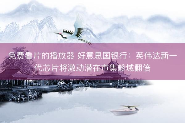 免费看片的播放器 好意思国银行：英伟达新一代芯片将激动潜在市集畛域翻倍