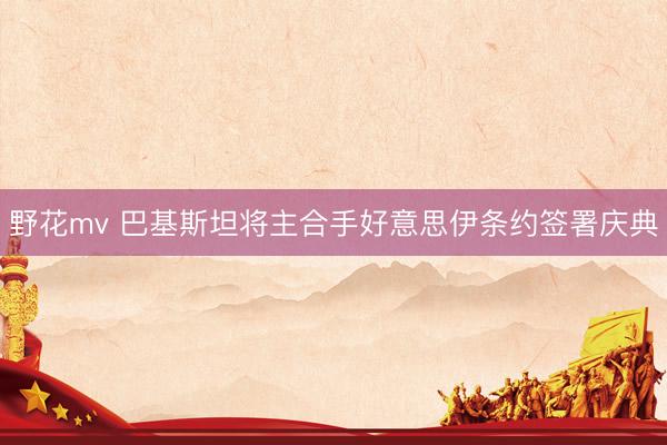 野花mv 巴基斯坦将主合手好意思伊条约签署庆典