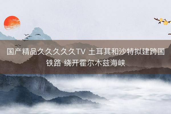 国产精品久久久久久TV 土耳其和沙特拟建跨国铁路 绕开霍尔木兹海峡