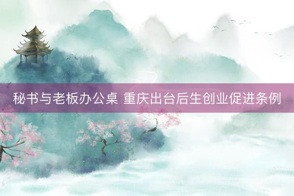 秘书与老板办公桌 重庆出台后生创业促进条例