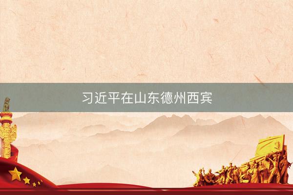 习近平在山东德州西宾